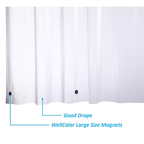 Image of Frosted Shower Curtain Liner 76 Inches Long, EVA Translucent Extra Long Shower Liner with 3 Strong Weighted Magnets, Heavy Duty, 72 x 76 Inch