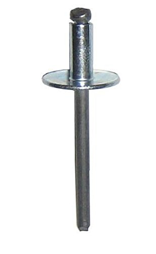 SD66BSLF Steel Blind Rivet with Steel Mandrel, Large Flange, 3/16 x .251-.375 Grip (Pack of 500)