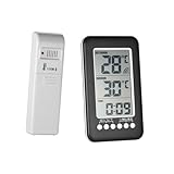 JOINPAYA Kabelloses Digitales Innen außen Thermometer mit LCD Anzeige...
