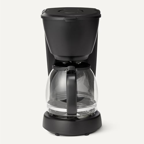 Cafetera de filtro 1000W de 1,25L con placa térmica de 29 minutos y jarra de vidrio 5