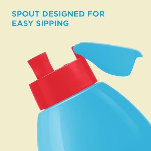 Image of Milton Marvel Kool Elite 600 Insulated Water Bottle for School Kids I Food Grade, Leak Proof Flip Top Lid, Easy to Carry Loop, Insulated Thermo Sipper Bottle for Kids, 492 ml, Red (Spider - Man print)