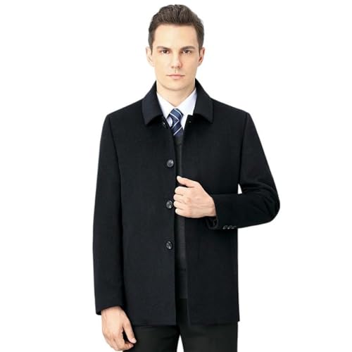 Manteau court pour homme en laine hiver veste chaude doublure intérieure en duvet
