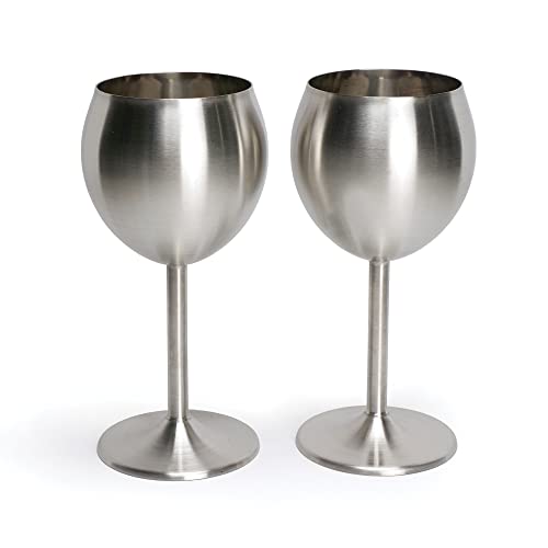 Get Popular Offer RSVP Endurance Stainless Steel Wine Glass, Set of 2