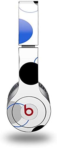 Skin Decal Wrap Works with Original Beats Solo HD Headphones Lots of Dots Blue on White Skin Only (Headphones NOT Included)