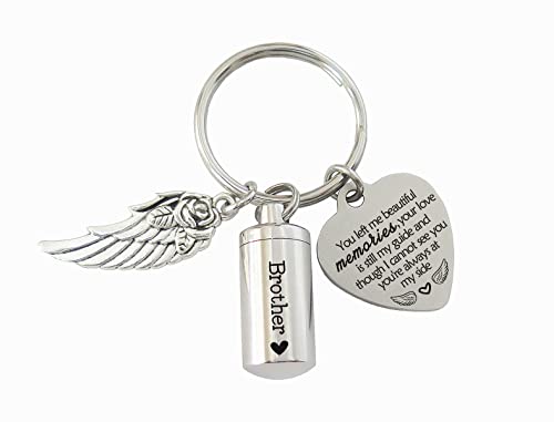 in Memory of Brother Mini Cremation Urn Keychain Loss of Brother Sympathy Gifts Small Urns for Ashes Keepsake for Brother Memorial Gift