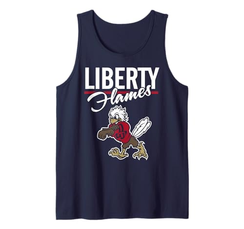 Liberty Flames Mascot Navy Officially Licensed Tank Top