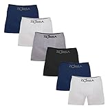 Kit 6 Cuecas Boxer Algodão Masculino Box Sem Costura Zorba Tamanho:M;Cor:Sortida