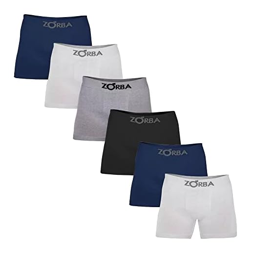 Kit 6 Cuecas Boxer Algodão Masculino Box Sem Costura Zorba Tamanho:M;Cor:Sortida