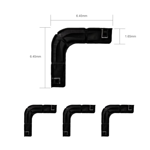 BOXPUT 90° LED Profil Eckverbinder mit nahtlosen Steckern - Universal Streifenverbindungsstück für 8mm-12mm Strip, 4 Stück Kit