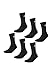 Champion Unisex Socks Basics 6pk Crew Füßlinge, Schwarz, 39-42 EU