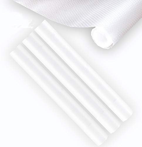 Shelf Liners,Non-Slip Non-Adhesive (Clear, 3 Rolls 45x150cm/17.7" x 59"in) Waterproof EVA Cupboard Cabinet Pad Drawer Mat Fridge Liner Roll Anti-Fouling Anti-Moisture for Home Office