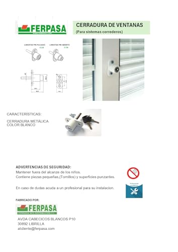 Schiebefensterschloss (weiß)