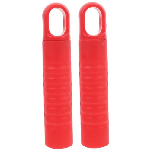 HOODANCOS 2pcs Mop Handle End Caps with Grip Replacement Sleeves for Broom Mop and Dustpan Poles Fit Easy Installation Space-Saving Design with Hanging Hole