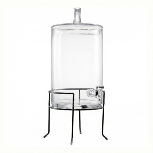 Style Setter Beverage Dispenser with Stand - 2.5 Gallon Large Countertop Glass Drink Dispenser w/Spigot & Lid - Party Drink Dispenser for Sweet Tea Lemonade Punch Water, Juice Dispensers for Parties by Style Setter - Image 2