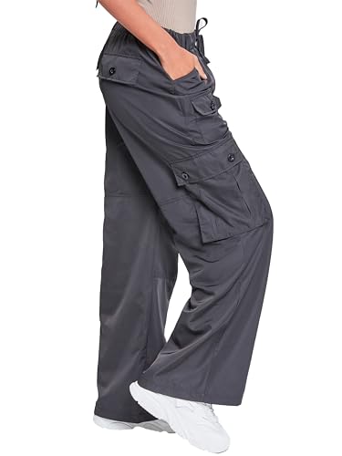 YMI Relaxed Fit Flex Lightweight Colored Nylon Cargo Pant, Garden, S2