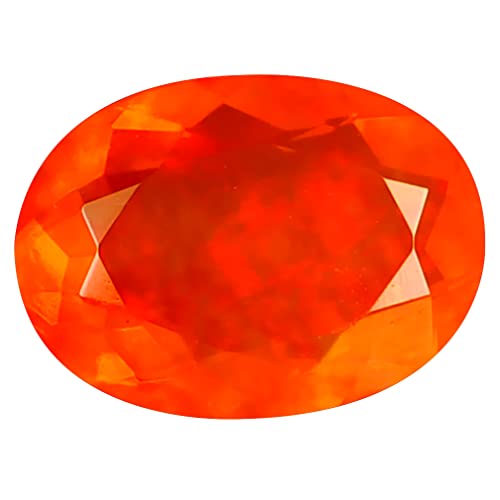 Opale de feu orange naturelle, la pierre précieuse ovale parfaite pour un cadeau mémorable