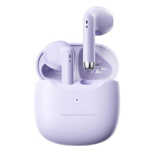 True Wireless Earbuds Purple Bluetooth 5.3 with Microphone...