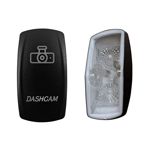 Image of Laser Etched Backlit Switch Cover Cap for Car Boat Dashboard Rocker Switch (DASHCAM)