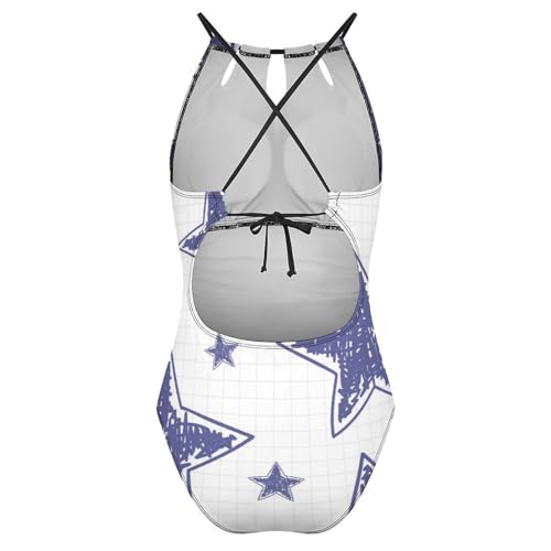 Maillot de bain contrôle ventre Étoile Violette silhouette sublimée - 5