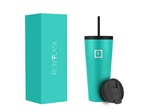IRON °FLASK Classic Tumbler 2.0 - Airtight Leak-Proof, Durable Stainless Steel Bottle - Double Walled, Drinking cup, Hot & Cold Insulated Thermo Tumblers - Coffee & Water Travel Mug, 32 Oz