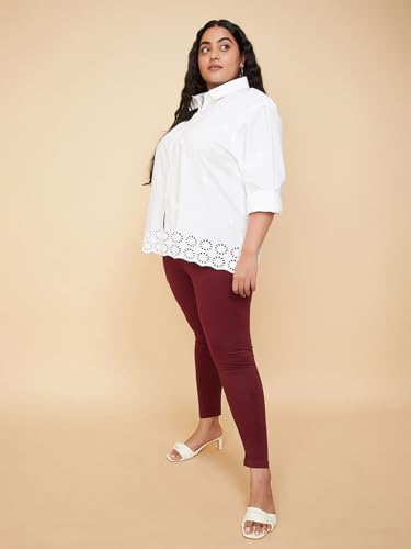 Image of Max Plus Size Women Solid Leggings