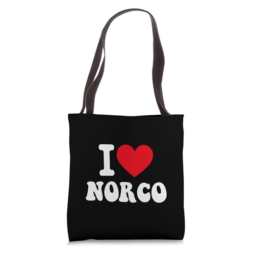 I Love NORCO California Heart Souvenir CA City Pride Tote