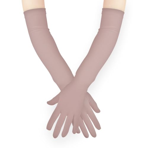 Comfecto UV UPF 50+ Sun Protection Anti-skid Driving Gloves Women Breathable Cotton with Touchscreen Arm Sun Block for Outdoor Sports Summer Activity Evening Party 21.6