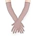 UV Sun Protection Women's Gloves with Breathable Cotton Material and 21.7" Long for Outdoor Sports Summer Activity Evening Party - Khaki