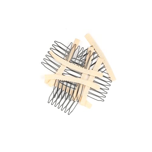 30 Piezas Clips Peines para Peluca 7 Dientes Beige miniatura 1