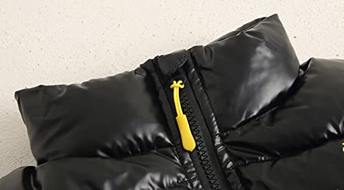 Metallic Color Puffer Vest Jacket for Boys Girls Sleeveless Full Zip Letter Print Outwear Winter 18 Month Winter Coat4
