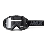 IMX RACING MUD Gafas de Moto | Lente Transparente | Lente Antivaho y Antirrayas | Correa con Estampado de Silicona | Espuma de Tres capas | Incluye Una Lente