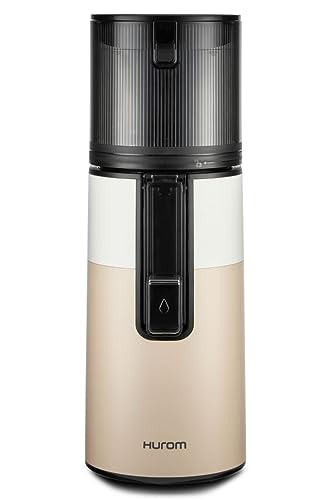 Hurom H400 Easy Clean Slow Juicer, Two Tone Beige | Hands Free | Hopper Fits Whole Produce | Quiet Motor | Scrub Free Cleaning | BPA Free | Easy Assembly | Cold Press Masticating Juicer