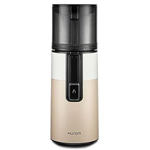 Hurom H400 Easy Clean Slow Juicer, Two Tone Beige – Hands Free – Quiet Motor – Scrub Free Cleaning – Cold Press Masticating Juicer