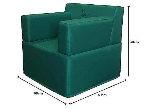 PanQube armchair MODENA 60 armchair with armrests seat foam for children, 60 cm x 60 cm x 60 cm x 30 cm