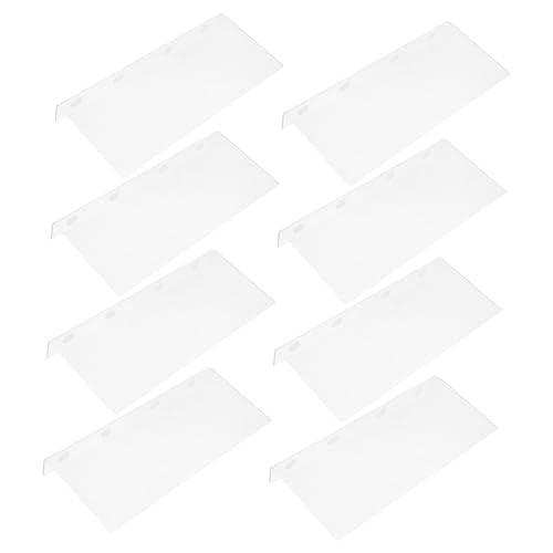 Alipis 8Pcs Clear Acrylic Shelf Dividers Adjustable Organizers for Clothes Towels Shoes and Books Easy Installation for Home Office Kitchen and Bathroom