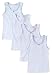 Sportoli Girls Ultra Soft 100% Cotton White Tank Top Undershirts - Size 5/6