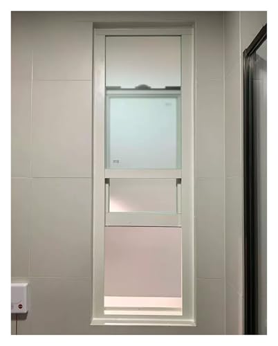 PEYNIR Ventana Ventanas correderas Ventanas Blancas para cobertizos Ventana Vertical de Aluminio para reemplazo, casita de Juegos/Cocina/baño hogar de Guillotina Simple(W10xH33in/25x83cm)