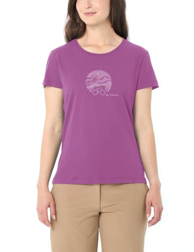 VAUDE Cyclist V T-Shirt Damen Bio-Baumwolle, Magenta, Gr. 34 – Ansicht 3