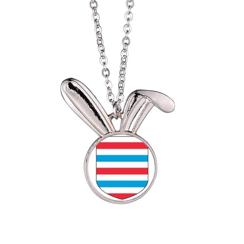 Collier lapin Luxembourg avec pendentif emblème national pour femme