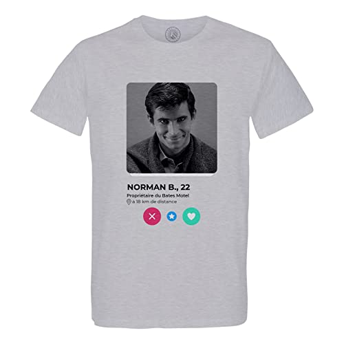 T-shirt col rond coton bio résistant imprimé Norman Bates