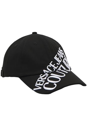 VERSACE JEANS COUTURE Gorra con Logotipo Lateral Bordado Color Negro
