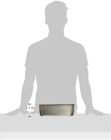 Winco 1/3 Size Pan, 4-Inch,Stainless Steel,Medium, 12.75D x 7W x 4H