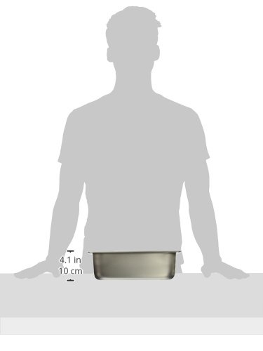 Winco 1/3 Size Pan, 4-Inch,Stainless Steel,Medium, 12.75"D x 7"W x 4"H - Thumbnail 2