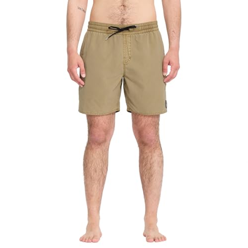 Short de bain Volcom Center 17 en tissu léger avec taille élastique confort