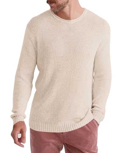 Men's Sweater Crewneck Long Sleeve Loose Fit Solid Sweaters Business Casual Pullover Tops2