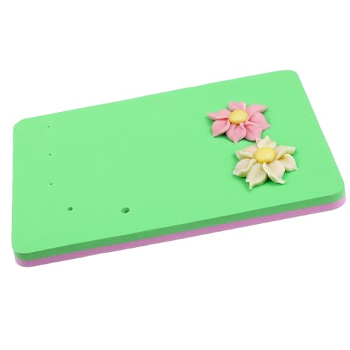 Grevosea Clay Mat, 5 Holes Fondant Foam Pad Silicone Sponge Mat Nonstick Paste Fondant Cake Flower Drying Mat Clay Modeling Tool for Sugarcraft Cake Decoration