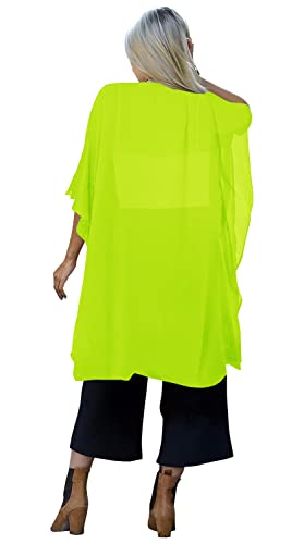 Image of Indian Trendy Women's Solid Puff Sleeve Kimono Long Cardigan Loose Cover Up Casual Blouse Top Chiffon