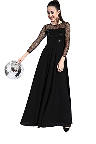 Image of Miss Chase Women's Long Sleeve Sequin Maxi Dress