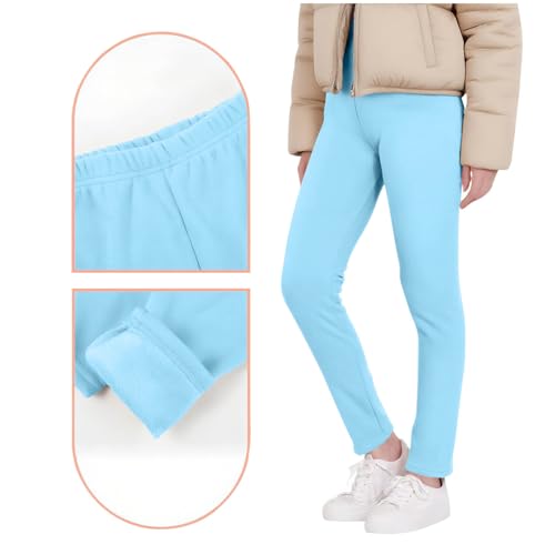 Girls Fleece Lined Leggings Thick Winter Warm Pants for Kids Teen Girl Thermal Tights Preppy Clothes 3-13 Years2