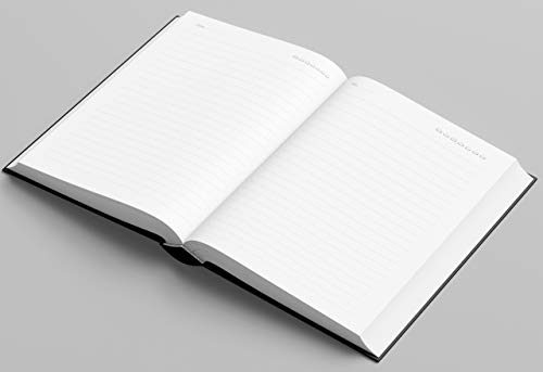 Image of AccuPrints Black Pu Leather Notebook Diary 5.8 * 8.3 inches 200 Ruled Pages with elastic lock